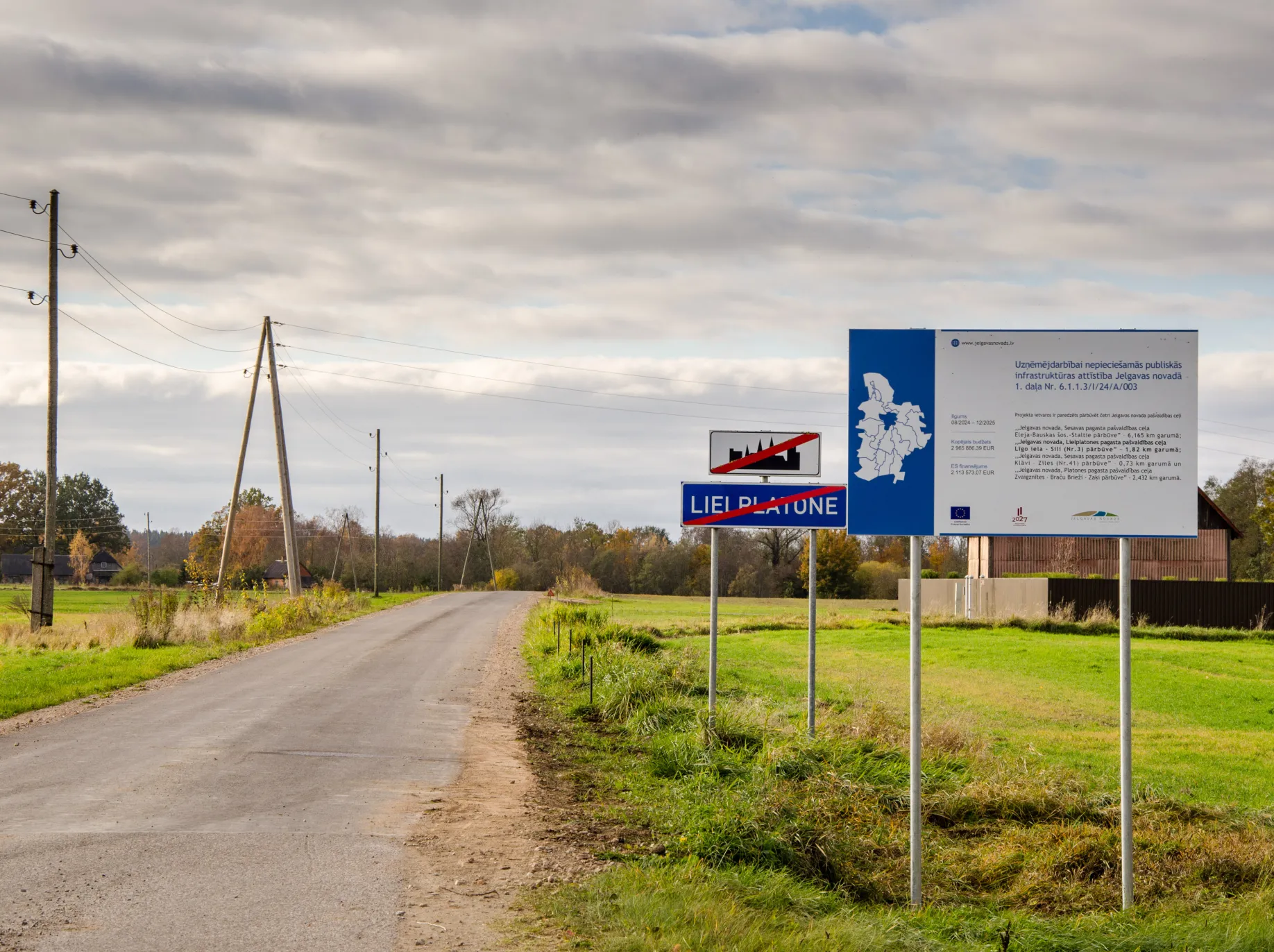 Jelgavas novada, Lielplatones pagasta pašvaldības ceļa Līgo iela – Sili (Nr.3) pārbūve