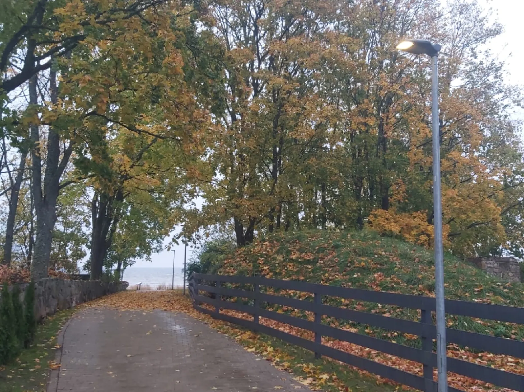 Renovation of the asphalt surface of the Engure cemetery parking lot, construction of the path to the sea, and installation of lighting in Engure, Engure Parish, Tukums Municipality