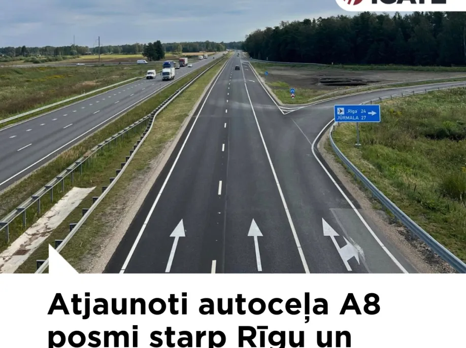 Reconstruction of the section 9.917 - 19.193 km (left carriageway) and section 29.100 - 43.141 km of the state main road A8 Riga – Jelgava – Lithuanian border (Meitene)